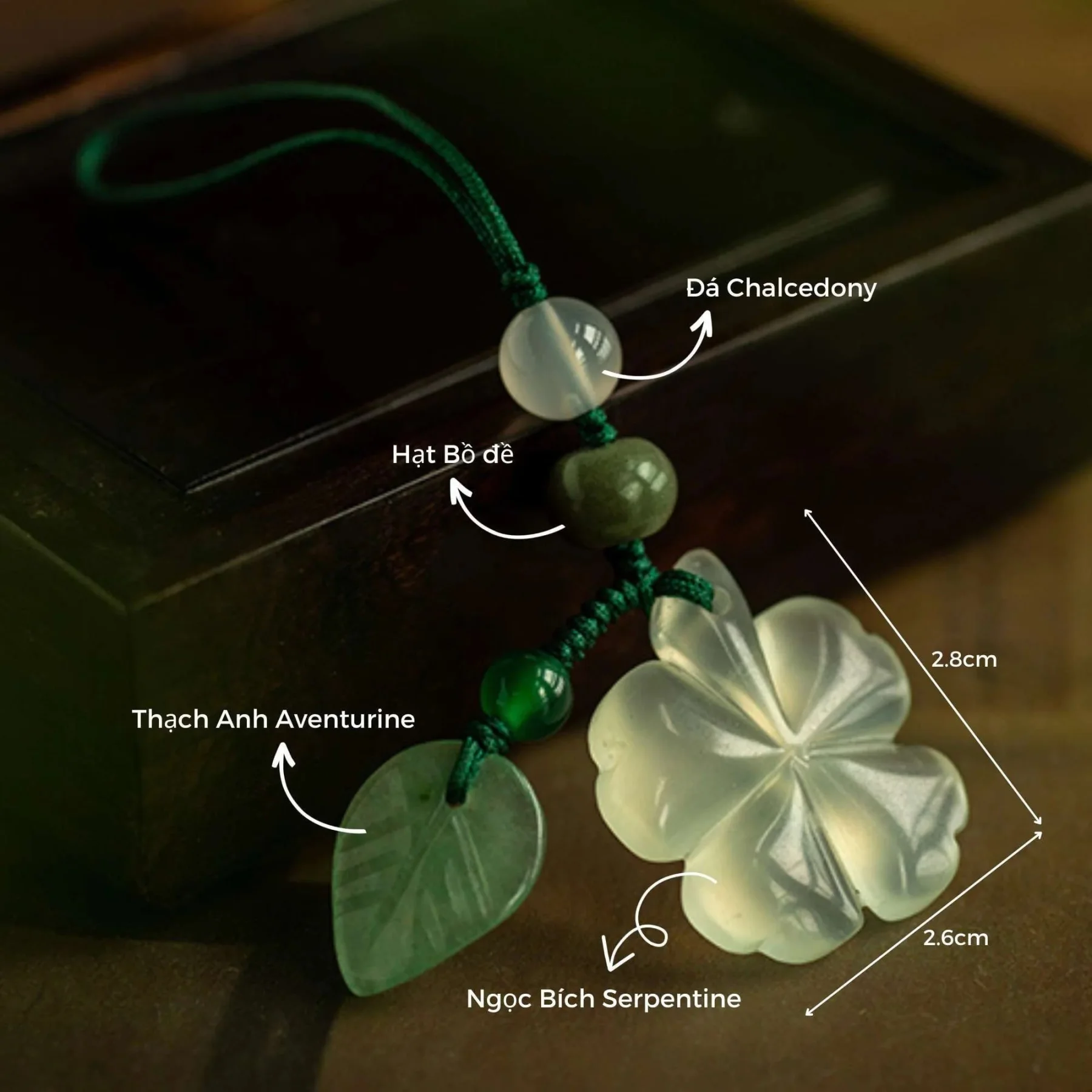 Móc treo Diệp Thảo May Mắn